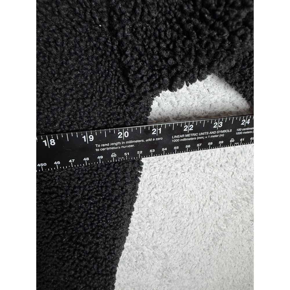 AMI Paris Heart Logo Textured Boucle Sweatshirt Black Woman's Size S - Picture 8 of 10